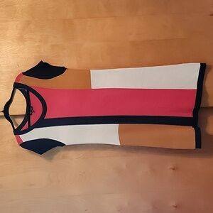 ii Sisters Color Block Woven Dress Sz M/L